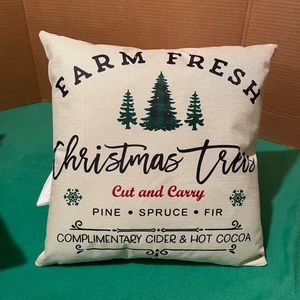 Farm Fresh Trees Throw Pillow